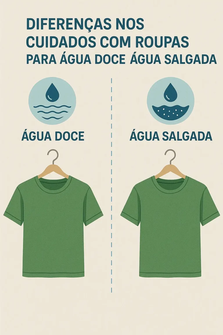 Diferenças nos Cuidados com Roupas para Água Doce e Água Salgada